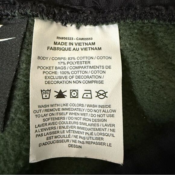 Nike Shorts 4.5'' Mens Sz L Green Fleece Plush Logo Sportswear Activewear Rare! - Picture 9 of 12